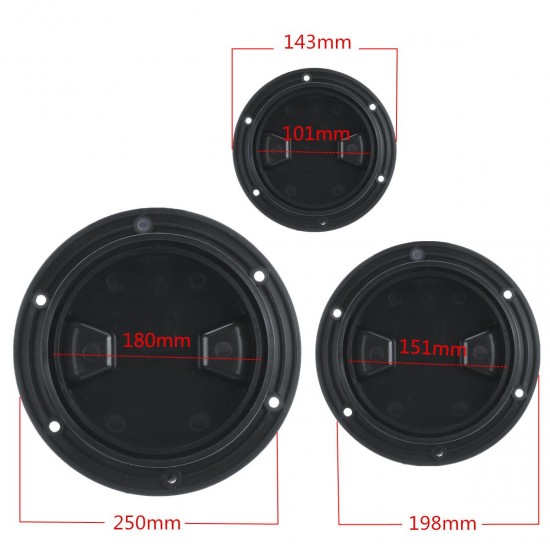 4/6/8 Inch Marine Boat Inspection Hatch Cover Screw Out Deck Plate Compartment Access