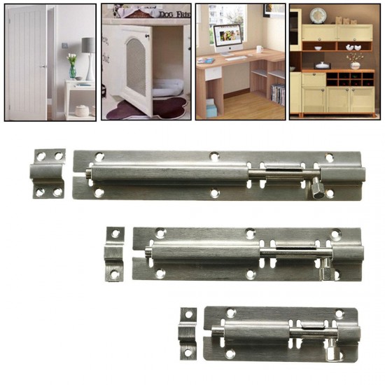 4/6/8 Inch Stainless Steel Safety Latch Burglarproof Bolts Lock Hasp for Door Window Cabinet