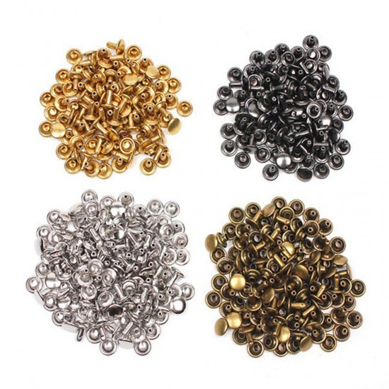 480 Pcs/Lot DIY Leather Craft Snap Fasteners Buttons Copper Antique Brass Double Cap Sewing Rivet Punk Bag 480 Pcs/Lot DIY Leather Craft Snap Fasteners Buttons Copper Antique Brass Double Cap Sewing Rivet Punk Bag