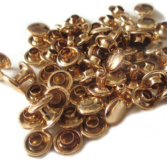 480 Pcs/Lot DIY Leather Craft Snap Fasteners Buttons Copper Antique Brass Double Cap Sewing Rivet Punk Bag