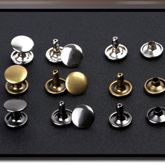 480 Pcs/Lot DIY Leather Craft Snap Fasteners Buttons Copper Antique Brass Double Cap Sewing Rivet Punk Bag 480 Pcs/Lot DIY Leather Craft Snap Fasteners Buttons Copper Antique Brass Double Cap Sewing Rivet Punk Bag