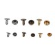 480 Pcs/Lot DIY Leather Craft Snap Fasteners Buttons Copper Antique Brass Double Cap Sewing Rivet Punk Bag