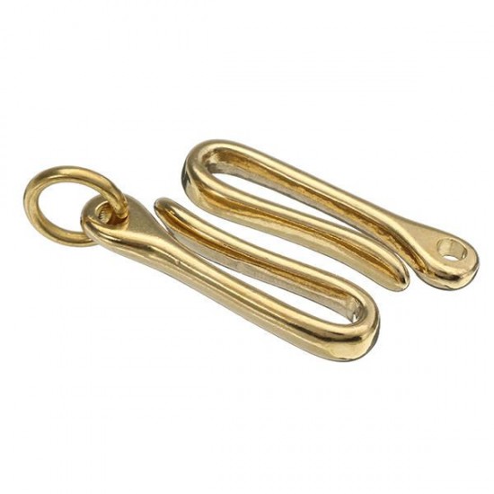 48mm U Shaped Hook Brass Pure Copper Gold Color for Belt Craft Leather DIY Bag