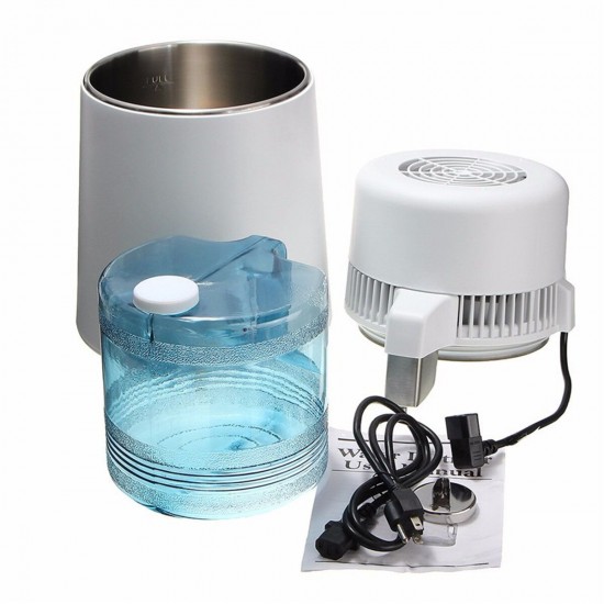 4L 750W Water Distiller Pure Purifier Filter 110/220V 304 Stainless Steel Filter 4L 750W Water Distiller Pure Purifier Filter 110/220V 304 Stainless Steel Filter