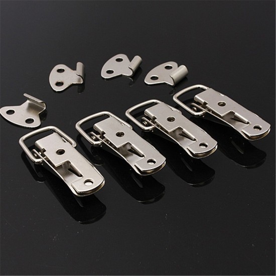 4PCS Case Box Chest Spring Stainless Tone Lock Toggle Latch Catch Clasp 4PCS Case Box Chest Spring Stainless Tone Lock Toggle Latch Catch Clasp