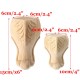 4Pcs 10/15cm European Solid Wood Applique Carving Furniture Foot Legs Unpainted Cabinet Feets Decal
