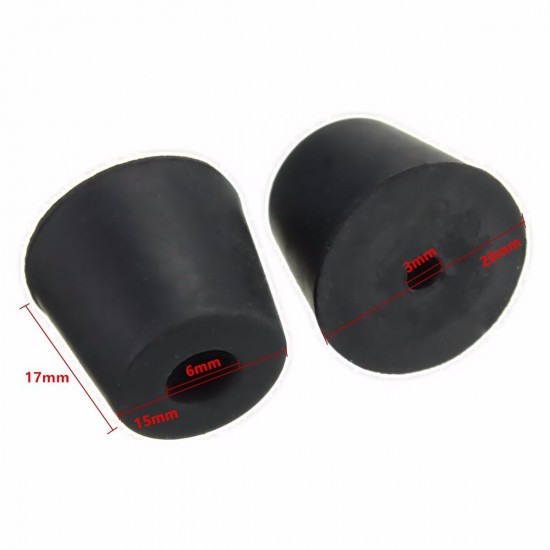 4Pcs Black 20×15×17mm Chair Table Leg Recessed Rubber Feet Pads Rubber Protector