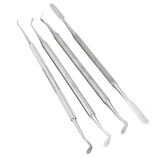 4Pcs Composite Dental Filling Instrument Probe Scaler Spatula Plugger Tools 4Pcs Composite Dental Filling Instrument Probe Scaler Spatula Plugger Tools