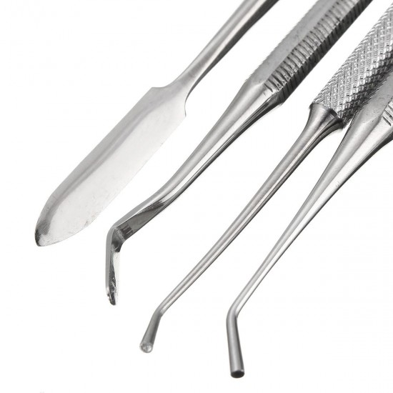 4Pcs Composite Dental Filling Instrument Probe Scaler Spatula Plugger Tools 4Pcs Composite Dental Filling Instrument Probe Scaler Spatula Plugger Tools