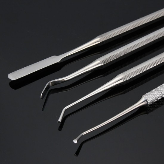 4Pcs Composite Dental Filling Instrument Probe Scaler Spatula Plugger Tools 4Pcs Composite Dental Filling Instrument Probe Scaler Spatula Plugger Tools