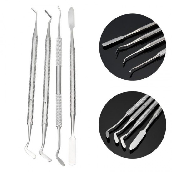 4Pcs Composite Dental Filling Instrument Probe Scaler Spatula Plugger Tools 4Pcs Composite Dental Filling Instrument Probe Scaler Spatula Plugger Tools