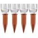 4Pcs/Set Modern Terracotta Clay Plant Watering Stakes Automatic Watering Spikes Long Neck Bottle Watering Device Drip Irrigation for Home Vacation 4Pcs/Set Modern Terracotta Clay Plant Watering Stakes Automatic Watering Spikes Long Neck Bottle Watering Device Drip Irrigation for Home Vacation