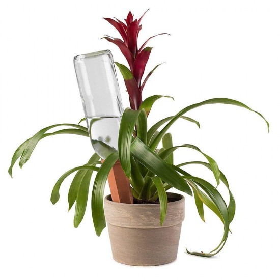 4Pcs/Set Modern Terracotta Clay Plant Watering Stakes Automatic Watering Spikes Long Neck Bottle Watering Device Drip Irrigation for Home Vacation 4Pcs/Set Modern Terracotta Clay Plant Watering Stakes Automatic Watering Spikes Long Neck Bottle Watering Device Drip Irrigation for Home Vacation