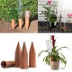 4Pcs/Set Modern Terracotta Clay Plant Watering Stakes Automatic Watering Spikes Long Neck Bottle Watering Device Drip Irrigation for Home Vacation 4Pcs/Set Modern Terracotta Clay Plant Watering Stakes Automatic Watering Spikes Long Neck Bottle Watering Device Drip Irrigation for Home Vacation