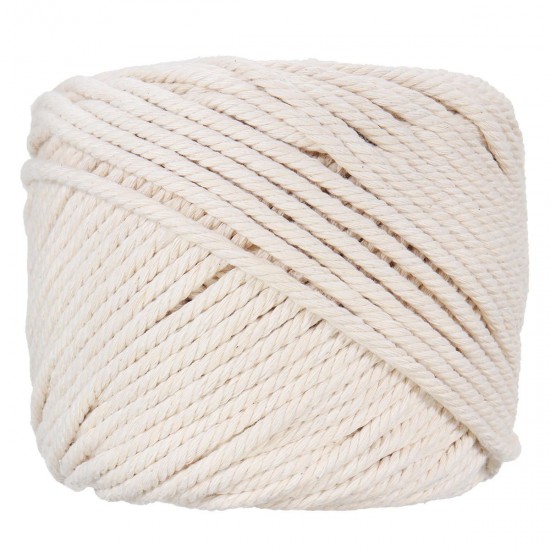 4mmx100m Natural Beige Cotton Twisted Cord Rope DIY Craft Macrame Woven String Braided Wire 4mmx100m Natural Beige Cotton Twisted Cord Rope DIY Craft Macrame Woven String Braided Wire