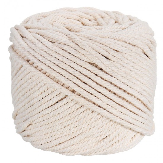 4mmx100m Natural Beige Cotton Twisted Cord Rope DIY Craft Macrame Woven String Braided Wire 4mmx100m Natural Beige Cotton Twisted Cord Rope DIY Craft Macrame Woven String Braided Wire