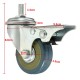 4pcs Heavy Duty Rubber Swivel Castor Wheels Trolley Furniture Caster 4pcs Heavy Duty Rubber Swivel Castor Wheels Trolley Furniture Caster