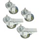 4pcs Heavy Duty Rubber Swivel Castor Wheels Trolley Furniture Caster 4pcs Heavy Duty Rubber Swivel Castor Wheels Trolley Furniture Caster