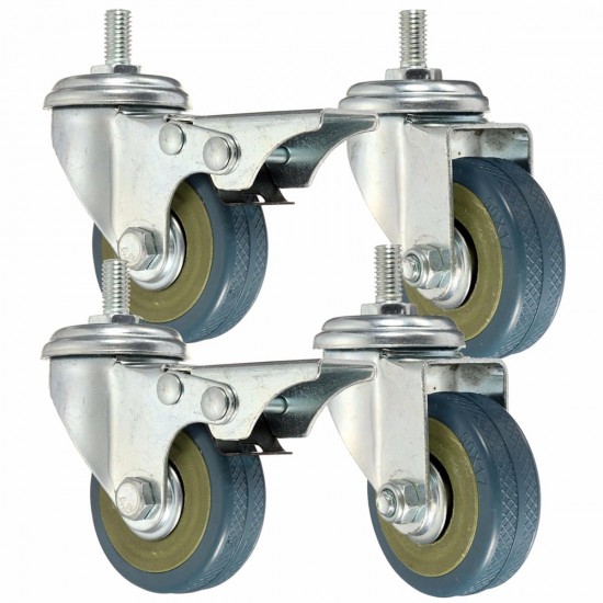 4pcs Heavy Duty Rubber Swivel Castor Wheels Trolley Furniture Caster 4pcs Heavy Duty Rubber Swivel Castor Wheels Trolley Furniture Caster