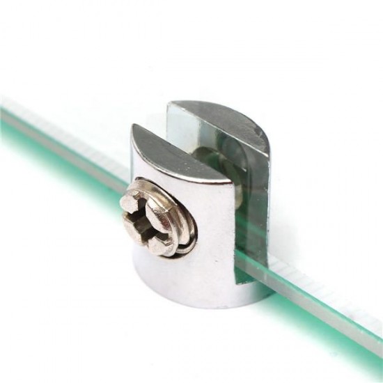 4pcs Zinc Alloy Small Glass Shelf Strong Support Clamps Brackets 6-8mm 4pcs Zinc Alloy Small Glass Shelf Strong Support Clamps Brackets 6-8mm