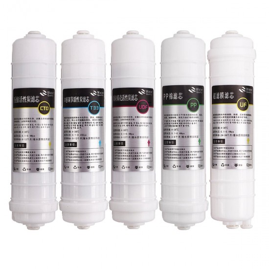 5 In 1 Quick-Connect Filter Set 10 Inch Water Purifier Activated Carbon Home 5 In 1 Quick-Connect Filter Set 10 Inch Water Purifier Activated Carbon Home