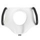 5 Inch Raised Toilet Seat Elevated Portable White Removable Safety Arms Riser