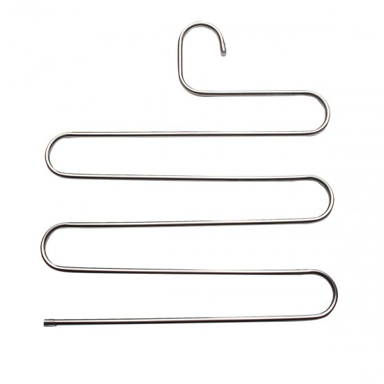 5 Layers Pants Hanger Trousers Towels Hanging Cloth Clothing Rack Space Saver