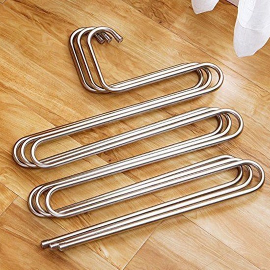 5 Layers Pants Hanger Trousers Towels Hanging Cloth Clothing Rack Space Saver 5 Layers Pants Hanger Trousers Towels Hanging Cloth Clothing Rack Space Saver