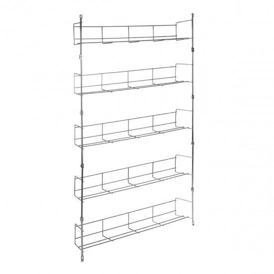 5 Tiers Kitchen Spice Rack Cabinet Organizer Wall Mount Storage Shelf Holder Kitchen Storage Rack