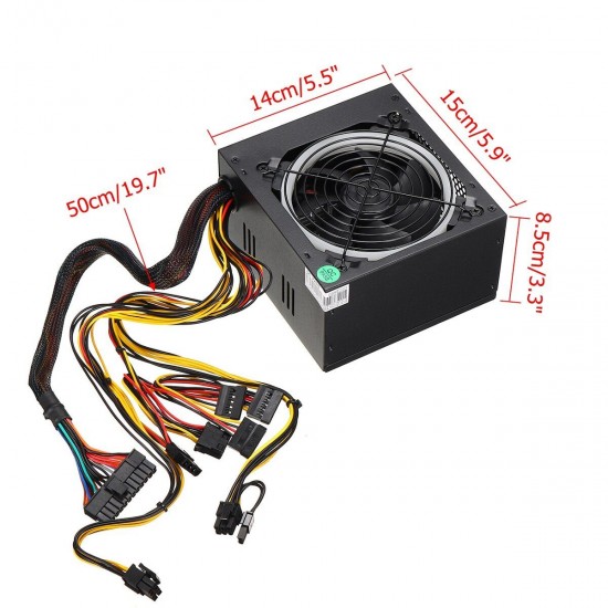 500W Computer Power Supply ATX 12V Gaming PSU Multicolor LED RGB Fan 24 Pin AU 500W Computer Power Supply ATX 12V Gaming PSU Multicolor LED RGB Fan 24 Pin AU