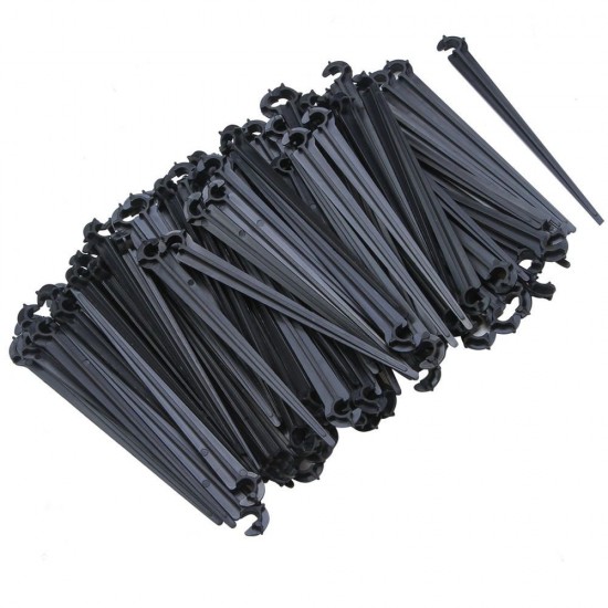 50Pcs Irrigation Drip Support Stakes 1/4 Inch Tubing Hose Holder for Vegetable Gardens or Flower Beds Water Flow Drip Irrigation System