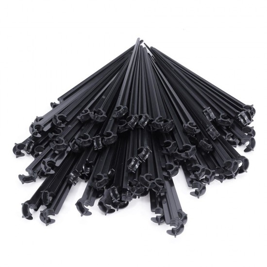 50Pcs Irrigation Drip Support Stakes 1/4 Inch Tubing Hose Holder for Vegetable Gardens or Flower Beds Water Flow Drip Irrigation System