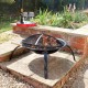 55cm Outdoor Fire Pit Garden Patio Wood Log Burner BBQ Camping Brazier Stove