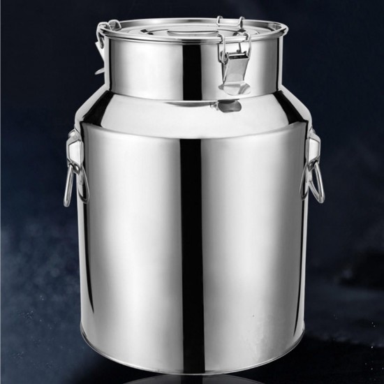 58L (35X60cm) Stainless Steel Milk Can Wine Pail Water Bucket Oil Barrel Tea Canister