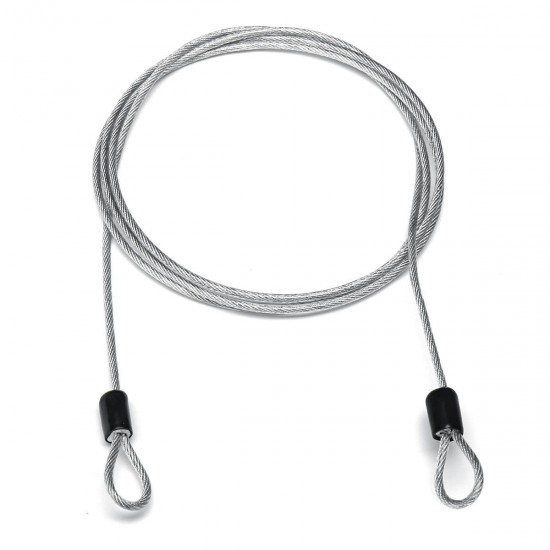 59 Inch Steel Wire Security Loop Cable Lightweight Bicycle Scooter U-Lock Rope 49 Strands 59 Inch Steel Wire Security Loop Cable Lightweight Bicycle Scooter U-Lock Rope 49 Strands