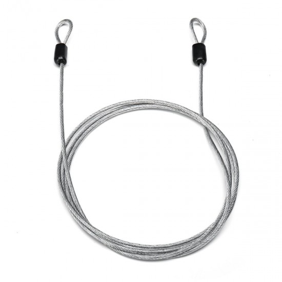 59 Inch Steel Wire Security Loop Cable Lightweight Bicycle Scooter U-Lock Rope 49 Strands 59 Inch Steel Wire Security Loop Cable Lightweight Bicycle Scooter U-Lock Rope 49 Strands