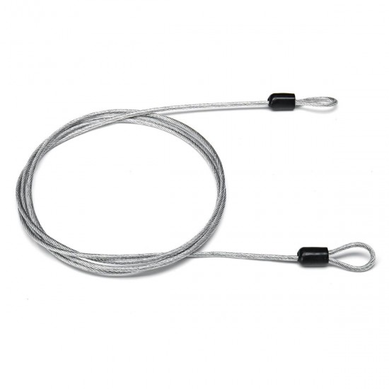 59 Inch Steel Wire Security Loop Cable Lightweight Bicycle Scooter U-Lock Rope 49 Strands 59 Inch Steel Wire Security Loop Cable Lightweight Bicycle Scooter U-Lock Rope 49 Strands