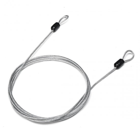 59 Inch Steel Wire Security Loop Cable Lightweight Bicycle Scooter U-Lock Rope 49 Strands 59 Inch Steel Wire Security Loop Cable Lightweight Bicycle Scooter U-Lock Rope 49 Strands