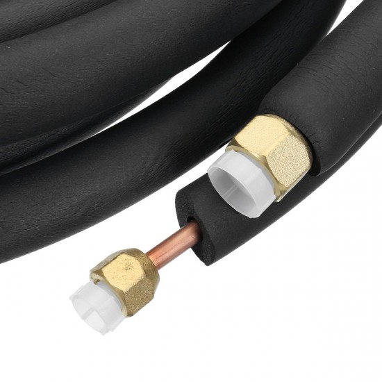 5M 16.5ft Split Line Extension 1/4'' 3/8'' Flared Insulated Air Conditioner Black Brass Tube 5M 16.5ft Split Line Extension 1/4'' 3/8'' Flared Insulated Air Conditioner Black Brass Tube