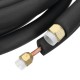 5M 16.5ft Split Line Extension 1/4'' 3/8'' Flared Insulated Air Conditioner Black Brass Tube