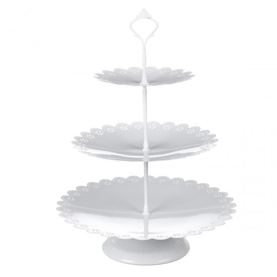 5PCS Cake Stand Set for Wedding Decorations White Table Kit Decorating Party Suppliers for Fondant Dessert Metal Cupcake Stand