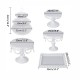 5PCS Cake Stand Set for Wedding Decorations White Table Kit Decorating Party Suppliers for Fondant Dessert Metal Cupcake Stand