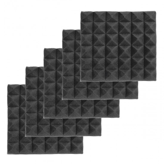 5PCS Soundproofing Foam Acoustic Wall Panels Fire Retardant Material Pads Studio