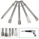 5Pcs 7 Inch Extra Long 10mm Air Hammer Punch Chipping Chisel Bit Round Bar Set Tools Kit