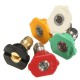 5Pcs Washer Spray Nozzle Set Variety Degrees Quick Connect for Gas Power Pressure Washers 5Pcs Washer Spray Nozzle Set Variety Degrees Quick Connect for Gas Power Pressure Washers