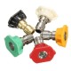 5Pcs Washer Spray Nozzle Set Variety Degrees Quick Connect for Gas Power Pressure Washers 5Pcs Washer Spray Nozzle Set Variety Degrees Quick Connect for Gas Power Pressure Washers
