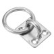 5mm 304 Stainless Steel Pad Eye Plate with Round Ring Marine Boat Hardware