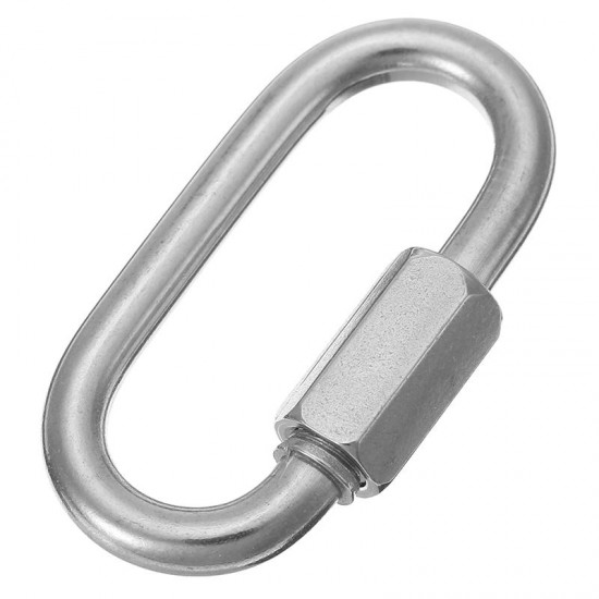 5mm 304 Stainless Steel Quick Link Marine Oval Thread Carabiner Chain Connector Link