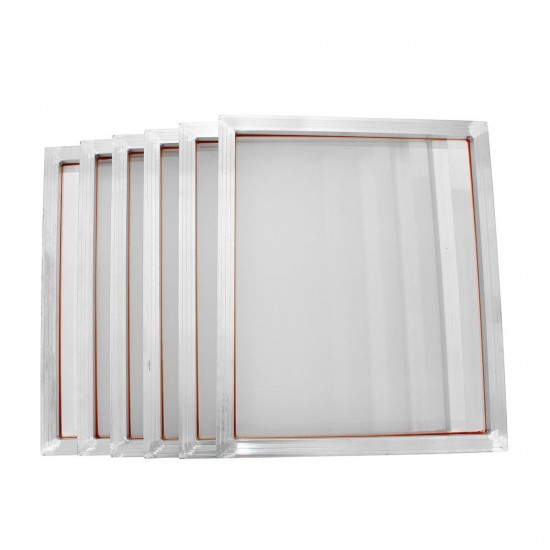 6 Pcs White Silk Aluminium Screen Printing Frame Paint Screen Polyester Mesh for Printed Circuit Boards