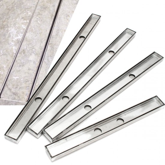 600-1000MM Stainless Steel Tile Insert Shower Grate Floor Drain Linear Bathroom